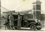  James Crowley and Harold Smead are delivered of a new car, 1930