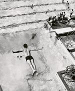 Male student diving into pool 1965