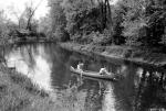 Canoeing on the Red Cedar River, 1945