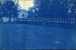 58. Students lined up for military drill, circa 1888.