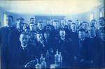69. Students pose in a laboratory classroom, circa 1888.