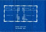 Blue Print for College Hall, Second Floor