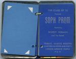 Soph Prom dance card, 1940
