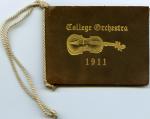 College Orchestra dance card, 1911 