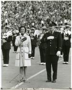 Dolores Wharton with Band Director Bloomquist, 1973
