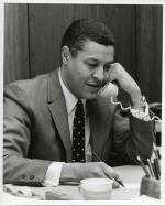 Clifton Wharton in his office, 1970