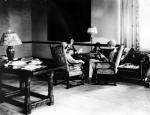 Women play cards in Mayo Hall, circa 1930s
