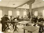 Engineering Students in a Drafting Course, 1909