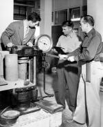 Engineering Students Test Cylinders, 1947