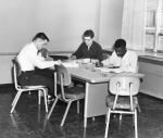 Students studying, 1954