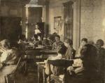 Co-ed sewing class, 1896