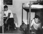 Male students room together in Quonsets, 1946