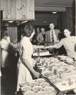 Serving food at the Union Cafeteria, 1941
