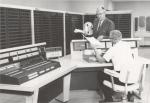 Dr. L.H. Brown examining data in the Computer Center, 1963