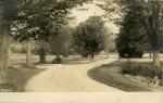 A campus road, date unknown