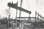 Building the frame of Kedzie Hall, date unknown