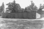 Garage that sits on College Hall's foundation, 1928