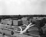 An aerial view of Brody Complex, 1958
