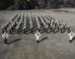 MSU marching band in formation, 1955