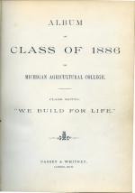 Class Album Title Page, 1886