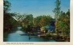 Canoe Shelter on the Red Cedar River (Michigan State Centennial Postcard Pack), 1955