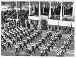 MSU Band at the  Inaugural Parade for President Lyndon Johnson, 1965