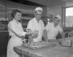 MSU kitchen staff preparing food, 1959