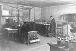 A student works in the Chemistry Lab, 1897
