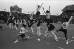 Cheerleaders at the MSU vs. Wisconsin football game, 1972