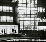 Exterior shot of the Library at Night, 1962