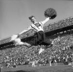 Cheerleader in Action on Gameday, 1961