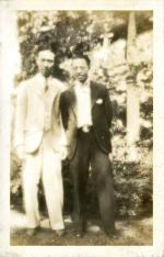 Onn Mann Liang outside with unidentified man, circa 1925