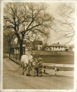 Farm Lane Bridge with children, circa 1925