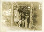 Five women posing outside, taken by Onn Mann Liang, circa 1925