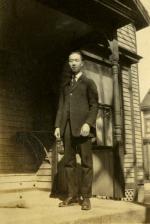 Onn Mann Liang on porch in Ann Arbor, 1924