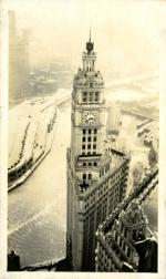 Aerial view of Chicago, taken by Onn Mann Liang, 1928