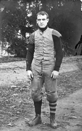 M.A.C. football player, circa 1900-1909 title=M.A.C. football player, circa 1900-1909