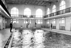 Intramural Sports Circle Indoor Pool, 1920's. title=Intramural Sports Circle Indoor Pool, 1920's.