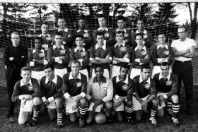 The men's soccer team, 1961 title=The men's soccer team, 1961